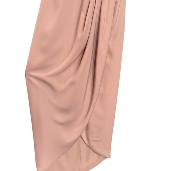 Shona‎ Joy Size 8 Halter Neck Draped Dress Blush Pink Wedding Guest Balletcore - Picture 4 of 11
